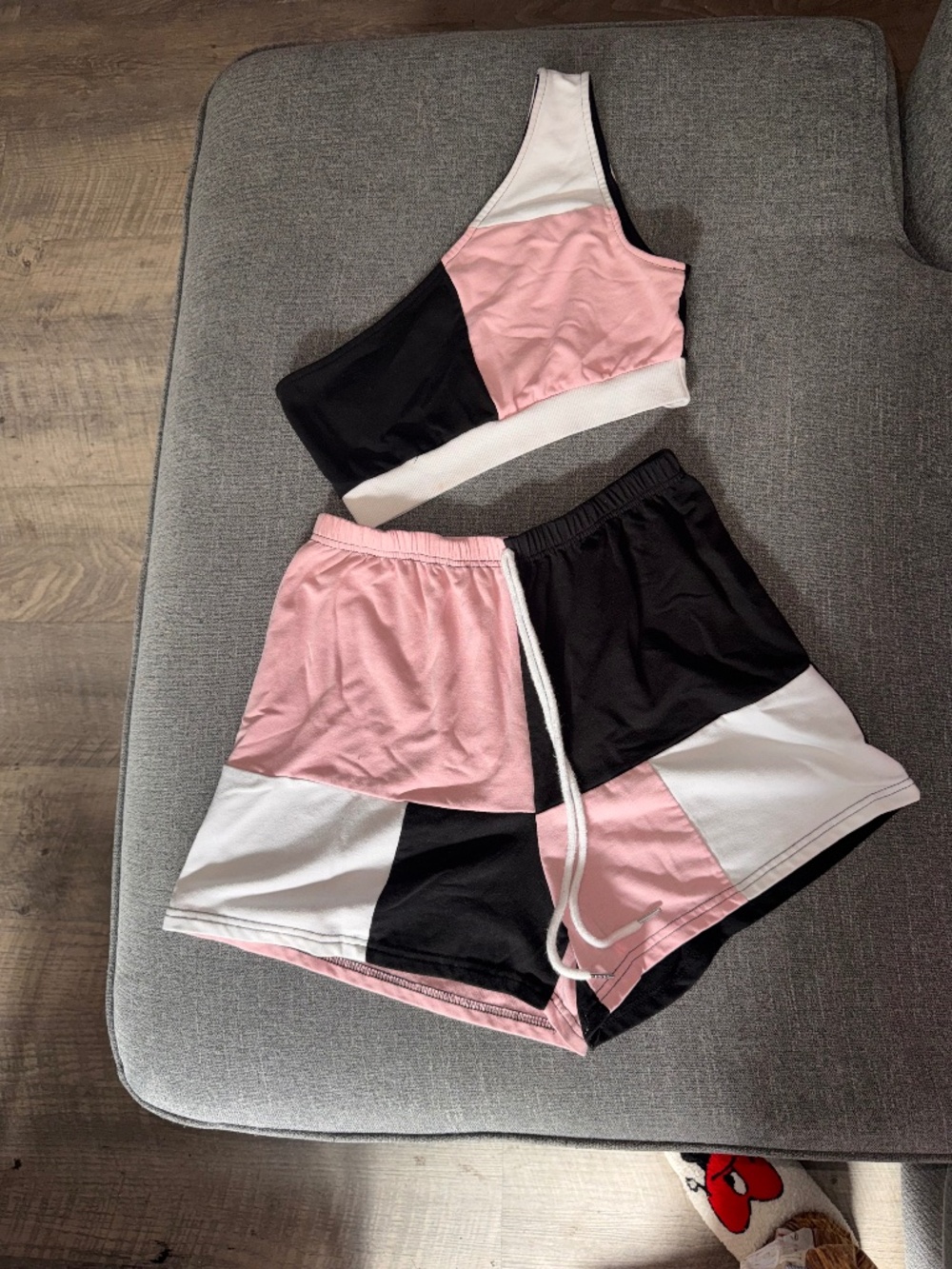 Pink and Black Lounge Set
